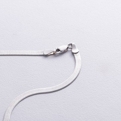 Колье "Наоми" в белом золоте (снейк) ц00519 №6