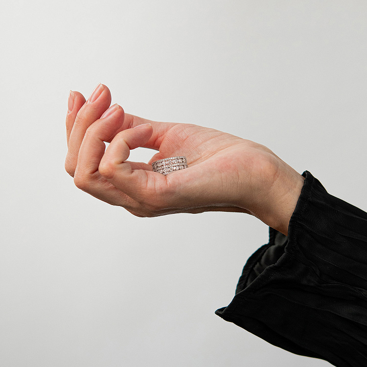 Золотое кольцо с бриллиантами кб0561cha от ювелирного магазина Оникс - 6