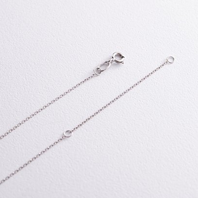 Золотое колье "Сердце" с бриллиантами 722201121 №4