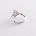 Серебряное кольцо "Клевер" (фианиты) 112600 от ювелирного магазина Оникс - 2