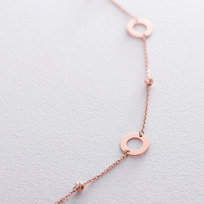 Золоте кольє з кружечками кол01514 №3