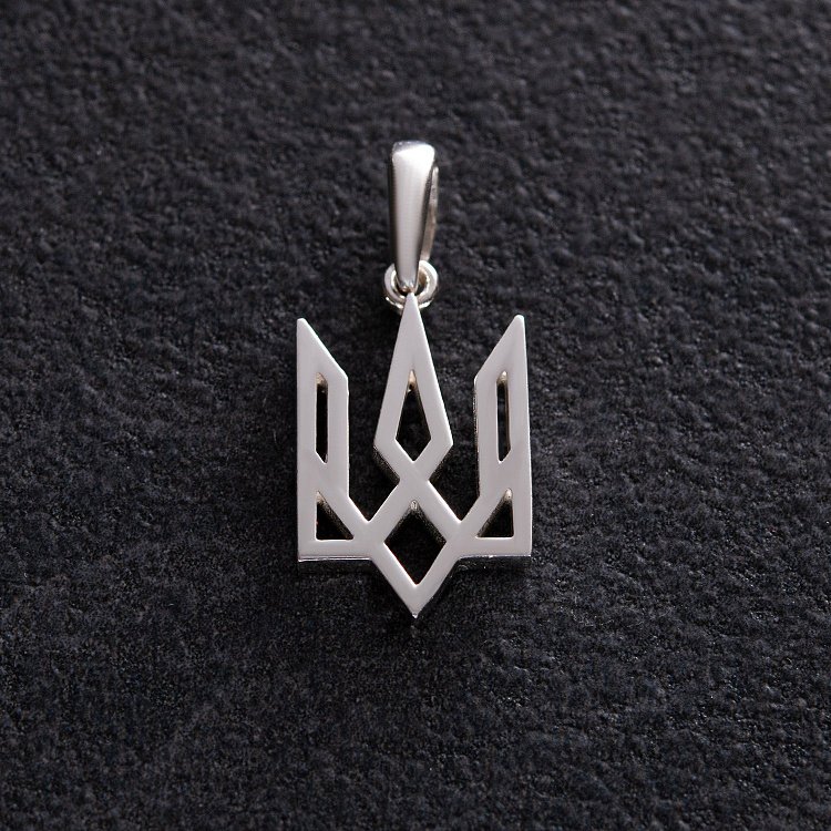 Подвеска "Герб Украины - Тризуб" в серебре 133151 от ювелирного магазина Оникс - 9