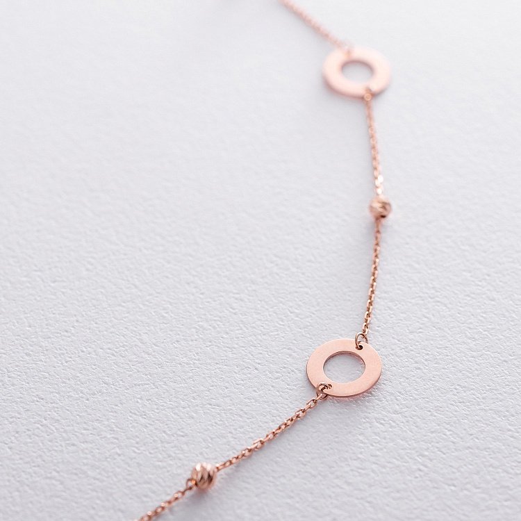 Золоте кольє з кружечками кол01514 від ювелірного магазину Онікс - 2