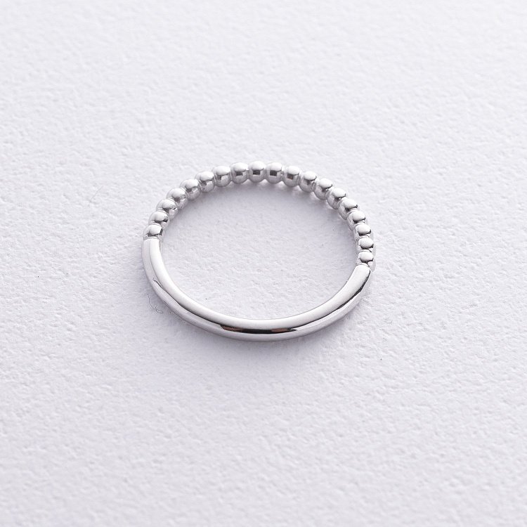 Шариковое кольцо "Одри" в белом золоте к07576 от ювелирного магазина Оникс - 7