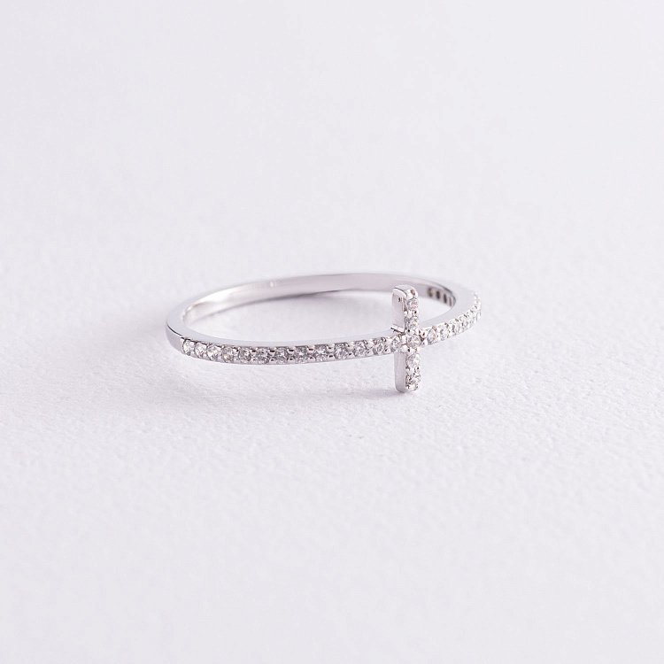 Кольцо "Дейзи" в белом золоте (фианиты) з3913б от ювелирного магазина Оникс