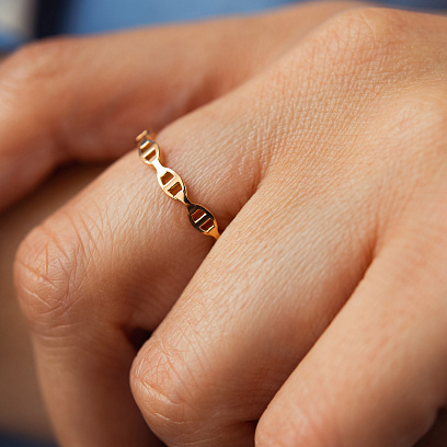 Кольцо "Helen" в красном золоте mini к08430 №4