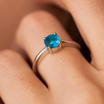 Серебряное кольцо с кварцом 1852/1р-QSWB №2