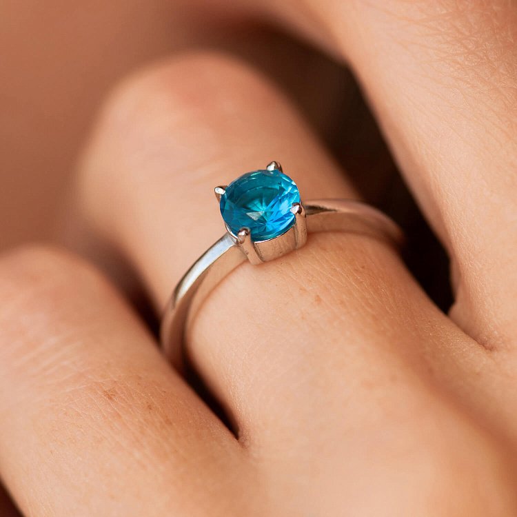 Серебряное кольцо с кварцом 1852/1р-QSWB от ювелирного магазина Оникс - 1