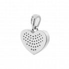 Срібний кулон "Серце" з фіанітами 132636 от ювелирного магазина Оникс - 1