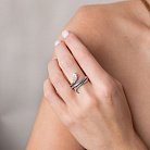 Серебряное кольцо "Змея" 112613 от ювелирного магазина Оникс - 2