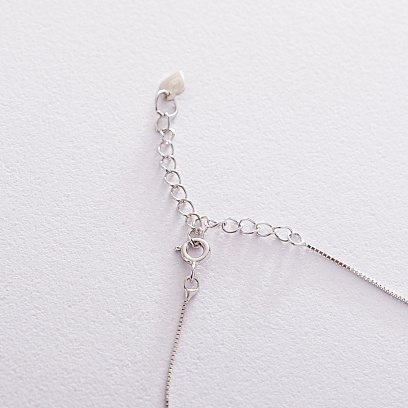 Срібне кольє з фіанітом 18777 №3