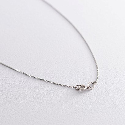 Колье "Сердце" в белом золоте кол01747 №4