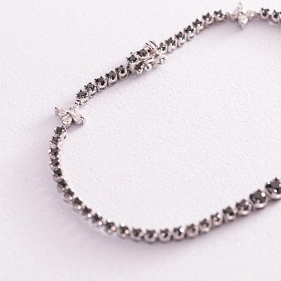 Золотой браслет "Клевер" (бриллиант) бб0015ca №5