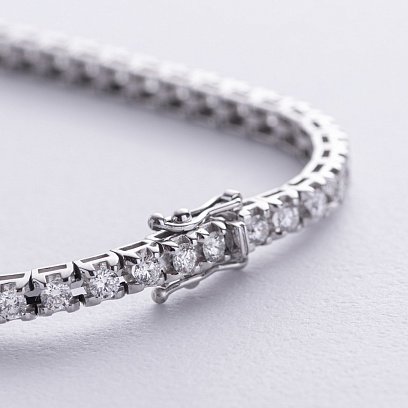 Браслет Теніс у білому золоті з білими діамантами 539731221 №5