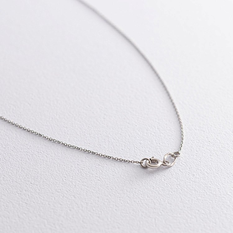 Колье "Сердце" в белом золоте кол01747 от ювелирного магазина Оникс - 3