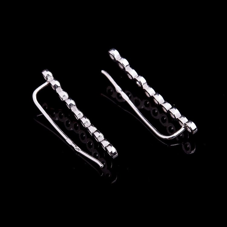 Серебряные серьги с фианитами 121634 от ювелирного магазина Оникс - 2