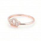 Золотое кольцо "Корона с фианитами" к05324 от ювелирного магазина Оникс - 1