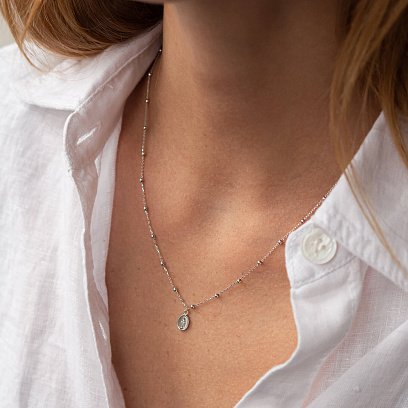 Кольє "Розарій" у білому золоті кол02218 №2