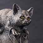 Серебряная фигура ручной работы "Кот и клубок ниток" 23091 от ювелирного магазина Оникс - 2