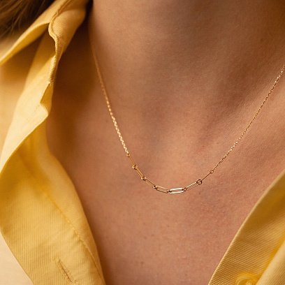 Кольє - ланцюжок у червоному золоті кол02378 №4