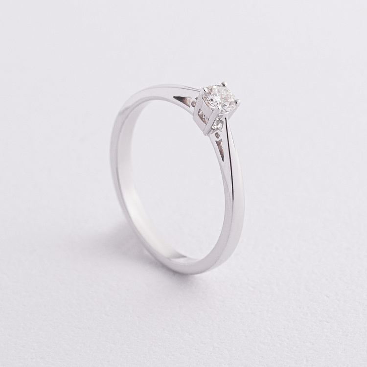 Заручальна золота каблучка з діамантом кб0605ri від ювелірного магазину Онікс