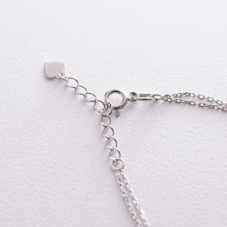 Серебряный браслет "Клевер" с малахитом 141635 от ювелирного магазина Оникс - 4