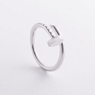 Срібна каблучка «Цвях» 112840 от ювелирного магазина Оникс