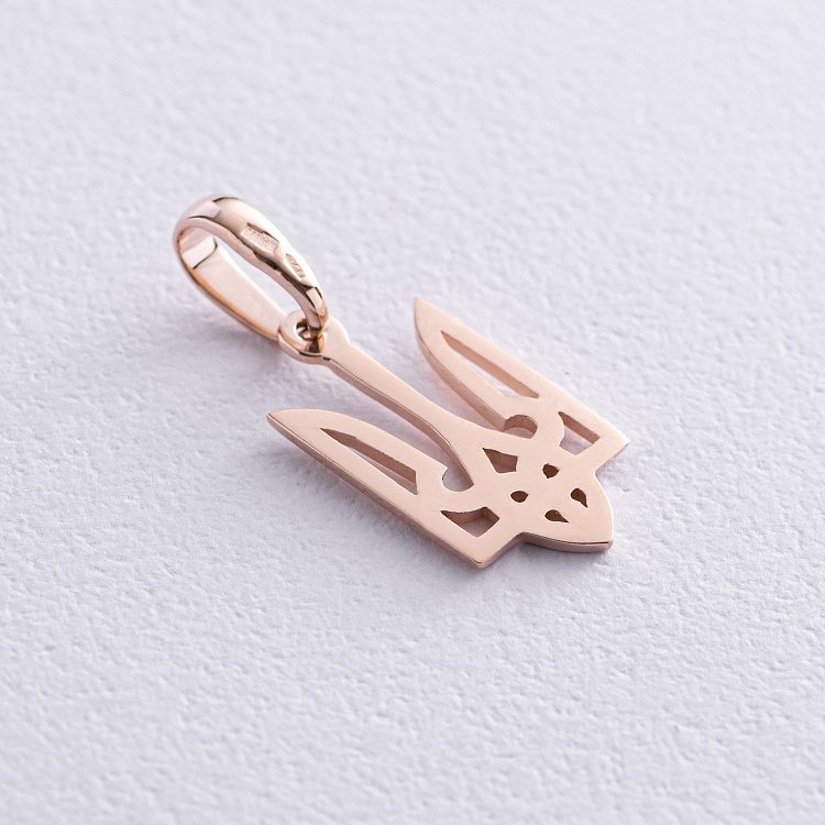 Золотая подвеска "Герб Украины - Тризуб" п03683 от ювелирного магазина Оникс - 2