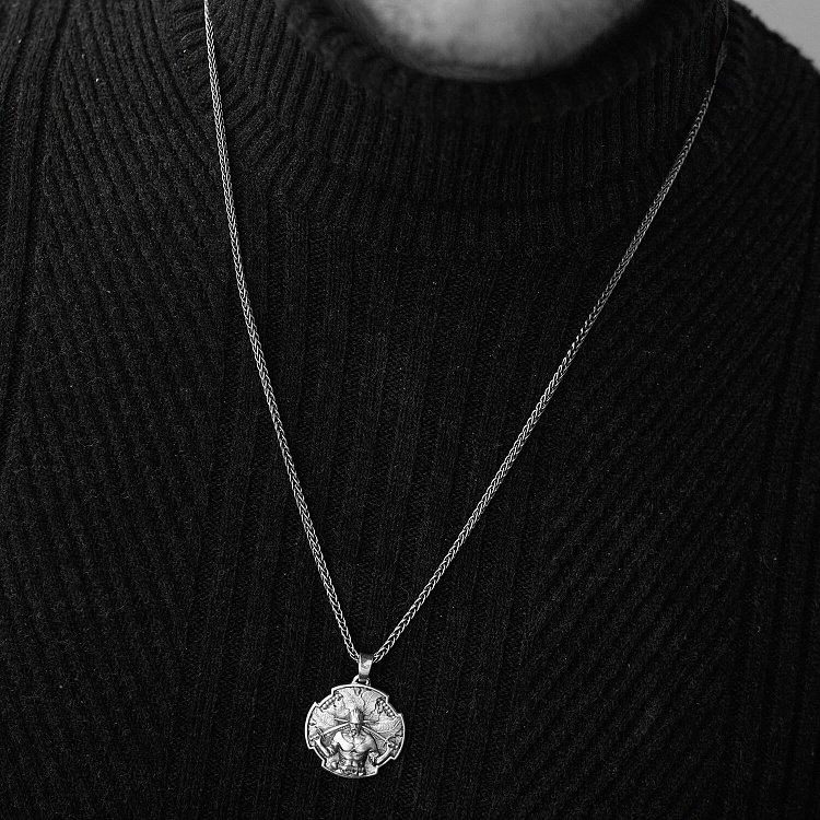 Срібний кулон "Український козак. Молитва до Пресвятої Богородиці" 133207 від ювелірного магазину Онікс - 7