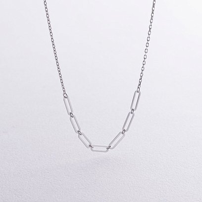 Кольє - ланцюжок у білому золоті кол02383