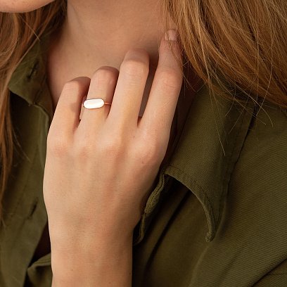 Каблучка в червоному золоті (можливе гравіювання) к07134 №2