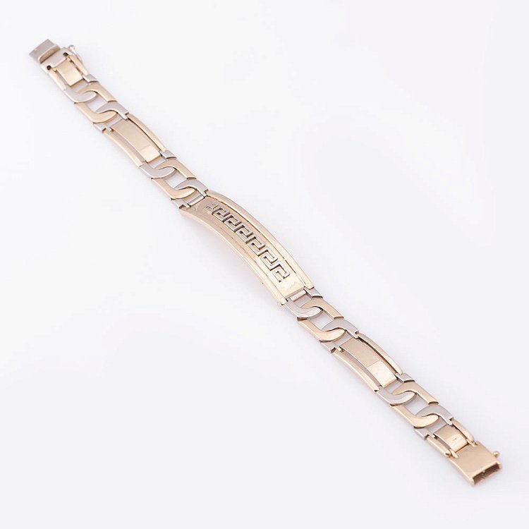 Золотий чоловічий браслет б00008 від ювелірного магазину Онікс - 1