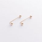 Серьги "Ophelia" с шариками (желтое золото) с09416 от ювелирного магазина Оникс - 1