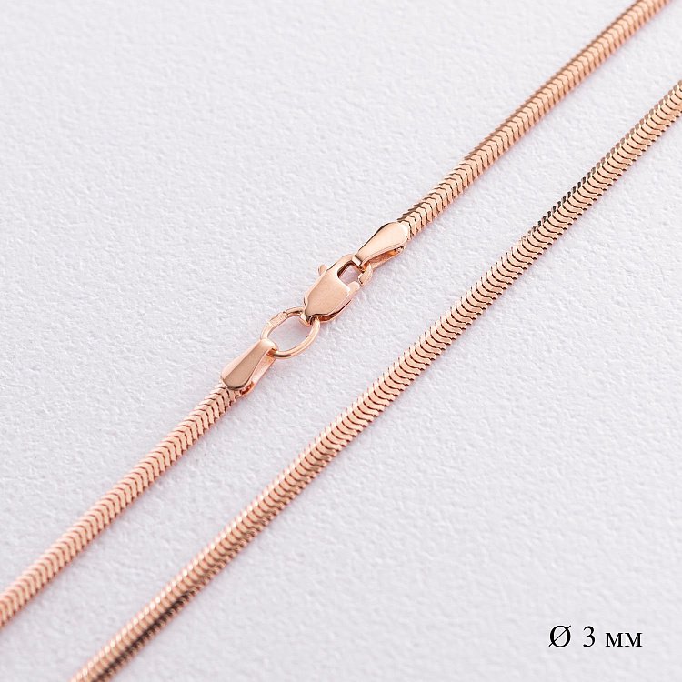 Колье "Gisele" в красном золоте (снейк - 3.0 мм) ц00321-3.0 от ювелирного магазина Оникс