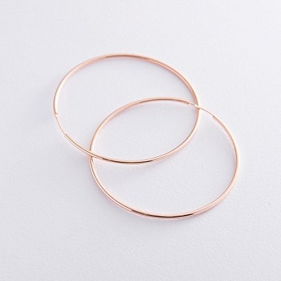 Серьги - кольца в красном золоте с06779