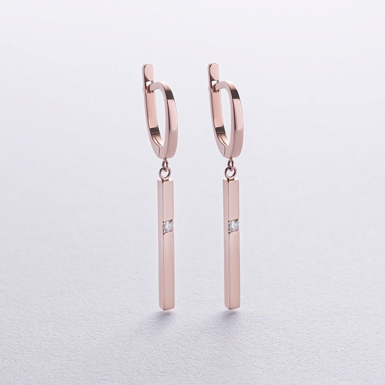 Золоті сережки з діамантами 317042421 від ювелірного магазину Онікс