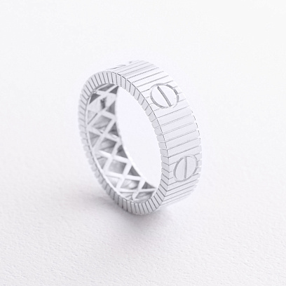 Каблучка "Love" у білому золоті к08453