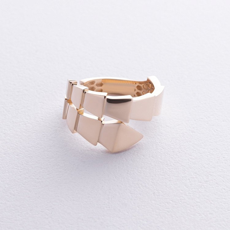 Кольцо "Змея" в желтом золоте к08021 от ювелирного магазина Оникс - 2