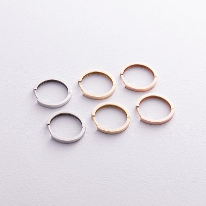 Сережки - кільця в червоному золоті с08328 №6