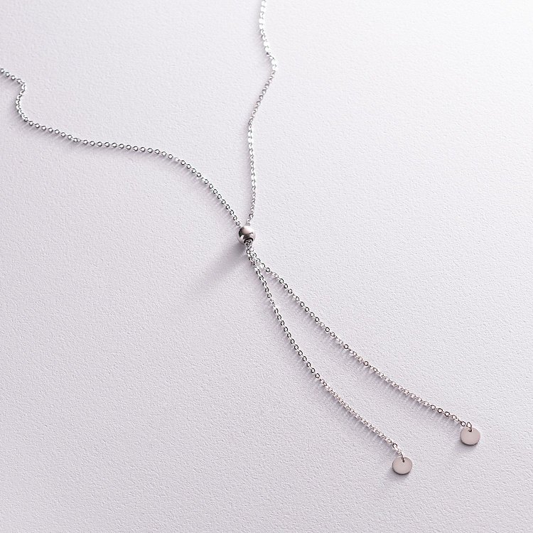 Серебряное колье - галстук с монетками 181169 от ювелирного магазина Оникс - 5