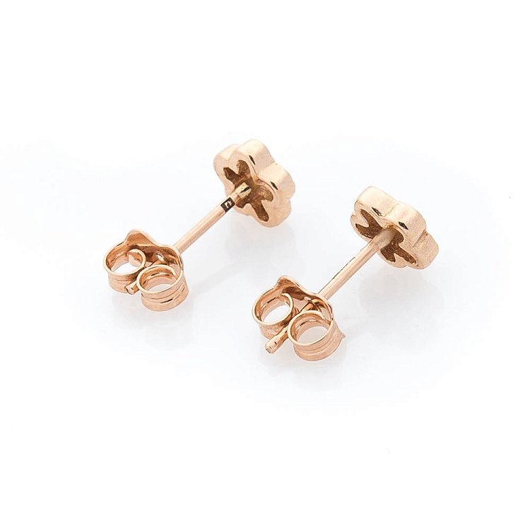 Золотые серьги-гвоздики "Цветки" с05274 - 2 Золотые серьги-гвоздики "Цветки" с05274 от ювелирного магазина Оникс - 2