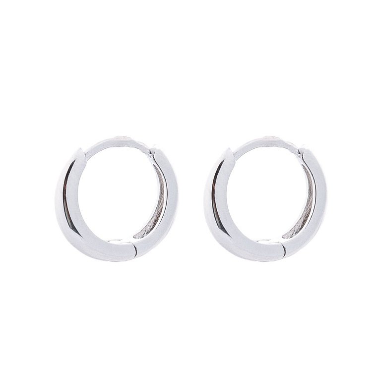 Срібні сережки-кільця 122237 від ювелірного магазину Онікс - 1