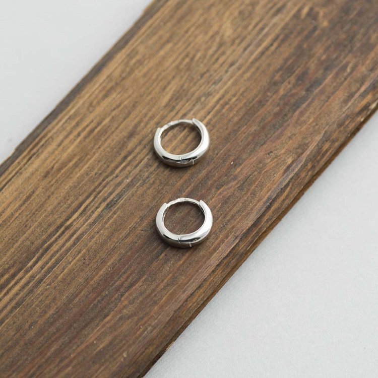 Срібні сережки-кільця 122237 від ювелірного магазину Онікс - 4