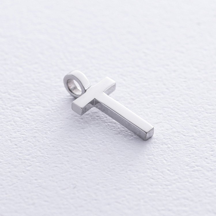 Серебряный кулон "Буква Т" (кулон под чокер) 1105Т от ювелирного магазина Оникс - 1