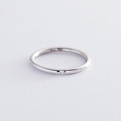 Золотое кольцо с бриллиантом в стиле минимализм обрб0002