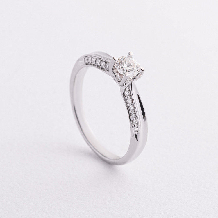 Заручальна золота каблучка з діамантами кб0580nl від ювелірного магазину Онікс