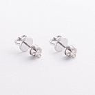 Золотые серьги - пусеты с бриллиантами сб0572л (0,2) от ювелирного магазина Оникс - 1