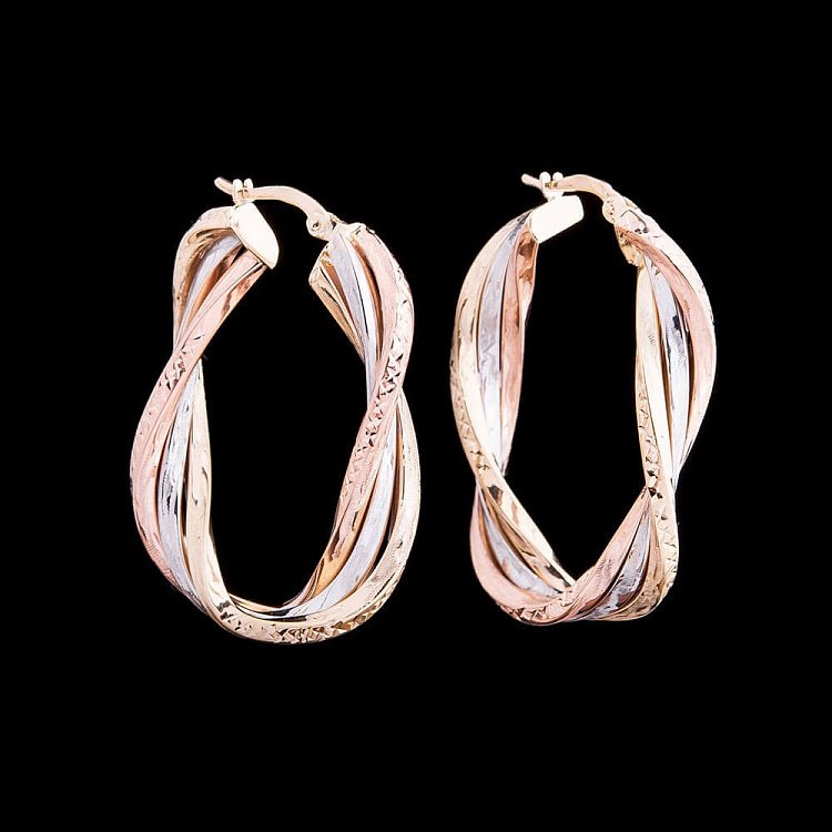 Золоті сережки без каменів с03819 від ювелірного магазину Онікс