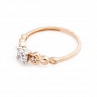 Золотое помолвочное кольцо с фианитами к04892 от ювелирного магазина Оникс - 2