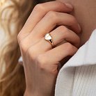 Кольцо "Сердечко" в красном золоте (возможна гравировка) к07144 от ювелирного магазина Оникс - 3
